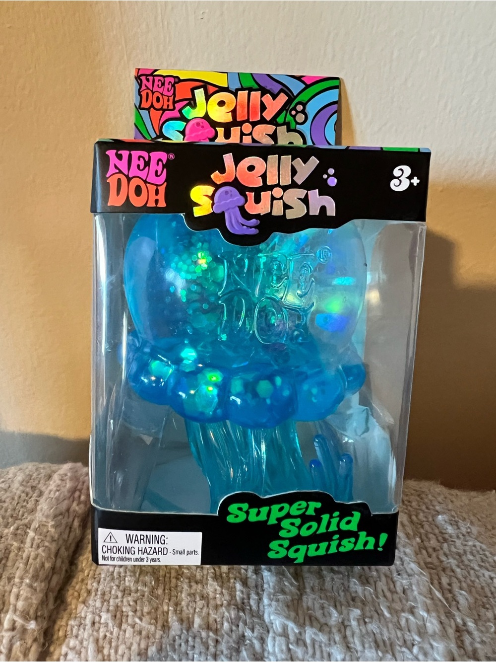 NeeDoh Jelly Squish Super Solid Squish! In blue authentic NIB